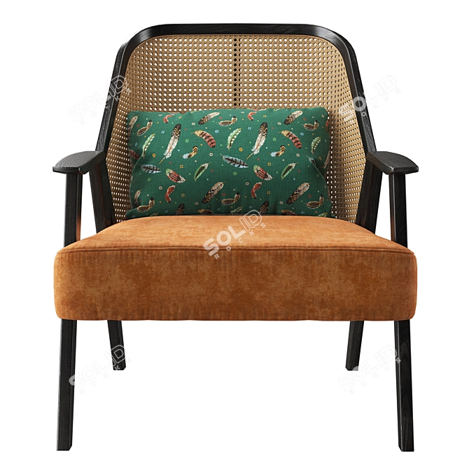 Exotic Sophistication: Roche Bobois Weg Armchair 3D model image 2