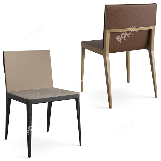 Sophisticated B&B Italia Dining Set 3D model image 4