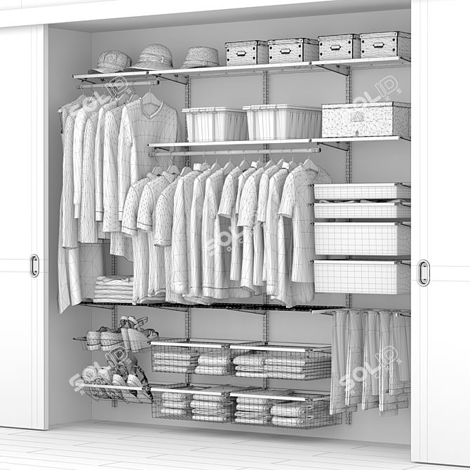 Title: Versatile Wardrobe System 3D model image 5