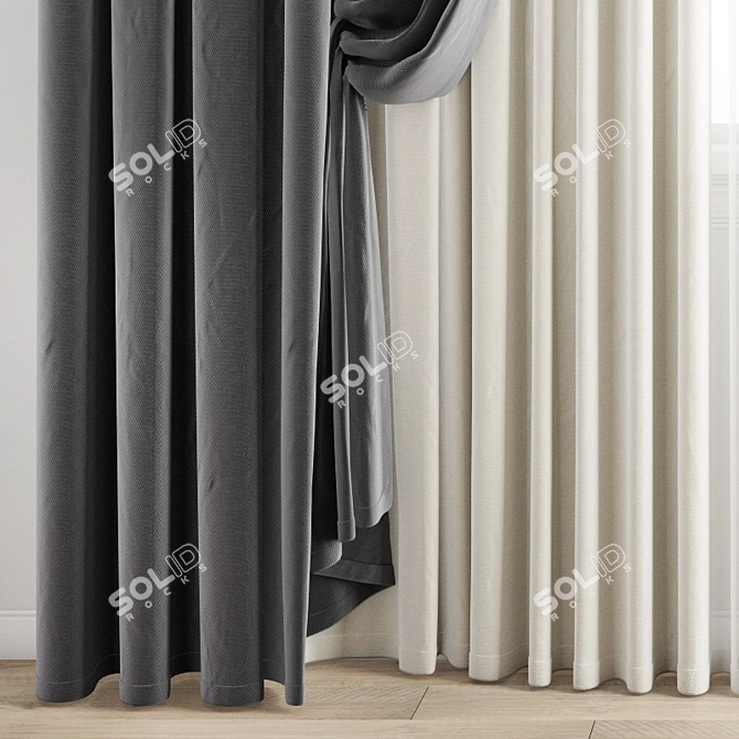 Poly Curtain 3D Model 3D model image 3