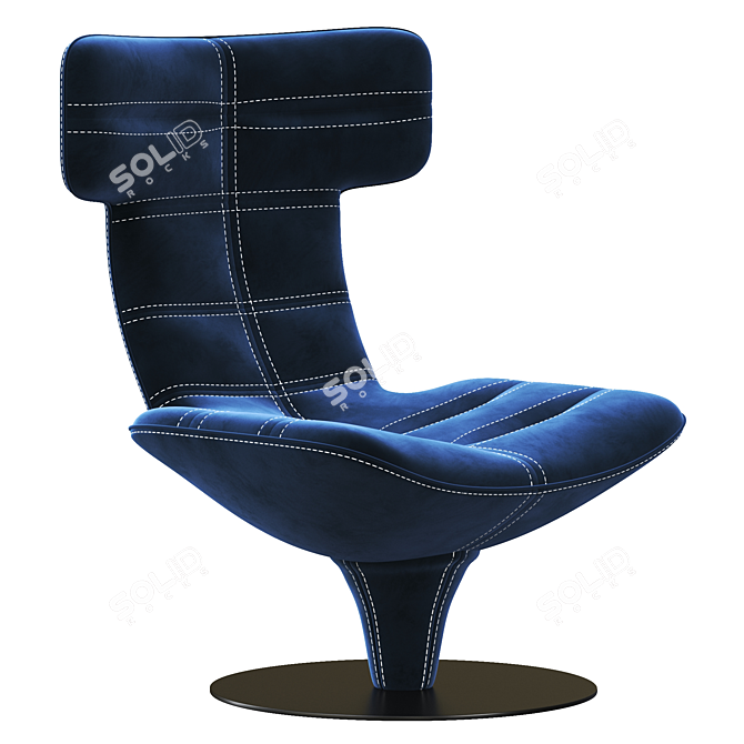 Harley Revolving Armchair: Modern 2015 Design 3D model image 1