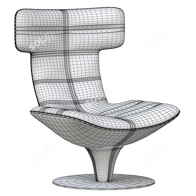 Harley Revolving Armchair: Modern 2015 Design 3D model image 5