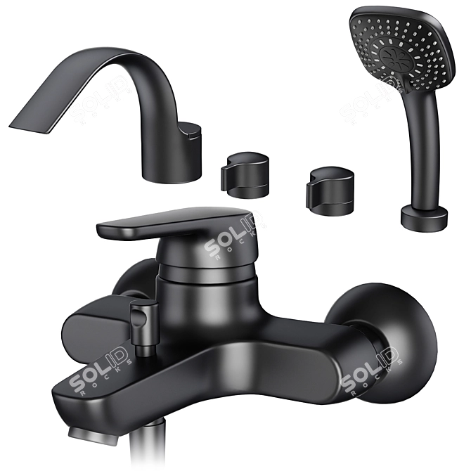 IDEAL Standard Set 130: Elegant Faucets & Shower Systems 3D model image 3