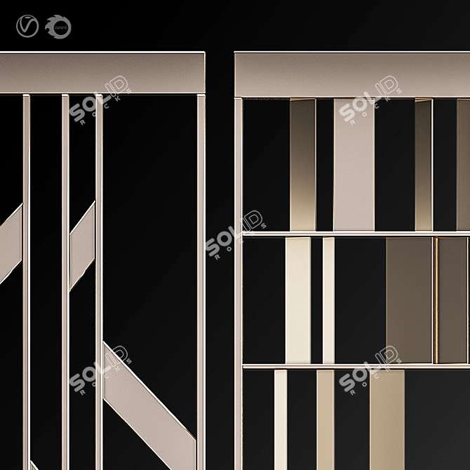 Elegant Room Divider 3D model image 2