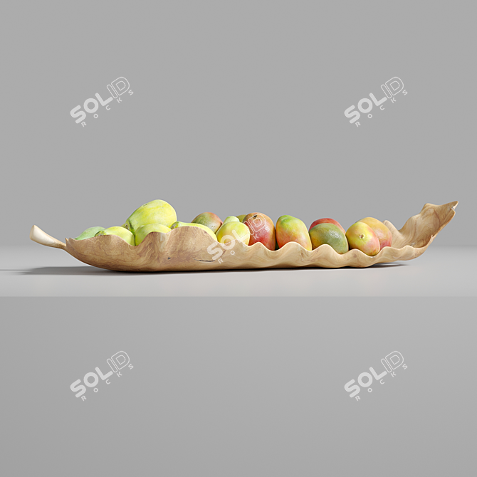 Dugan Mango Papaya Wooden Centerpiece 3D model image 3