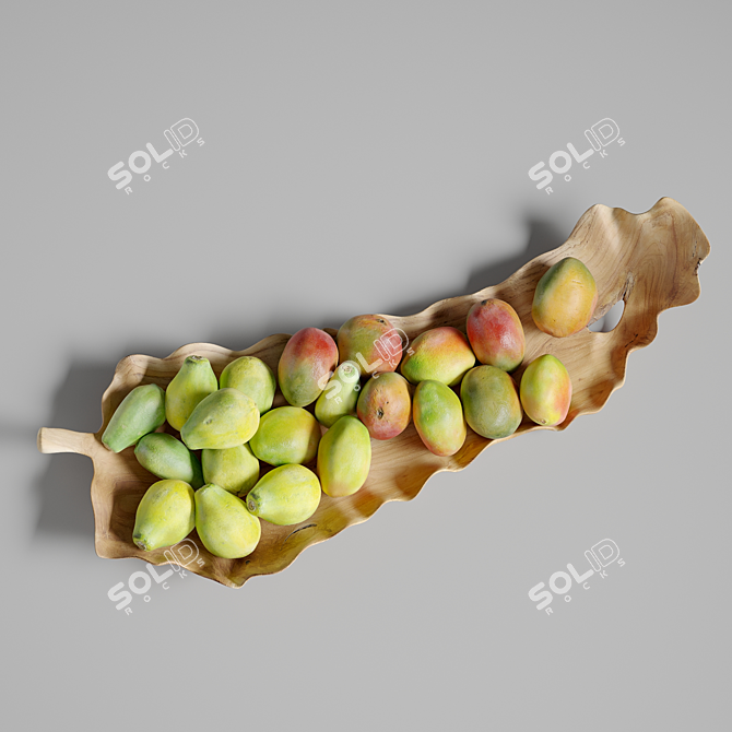 Dugan Mango Papaya Wooden Centerpiece 3D model image 6