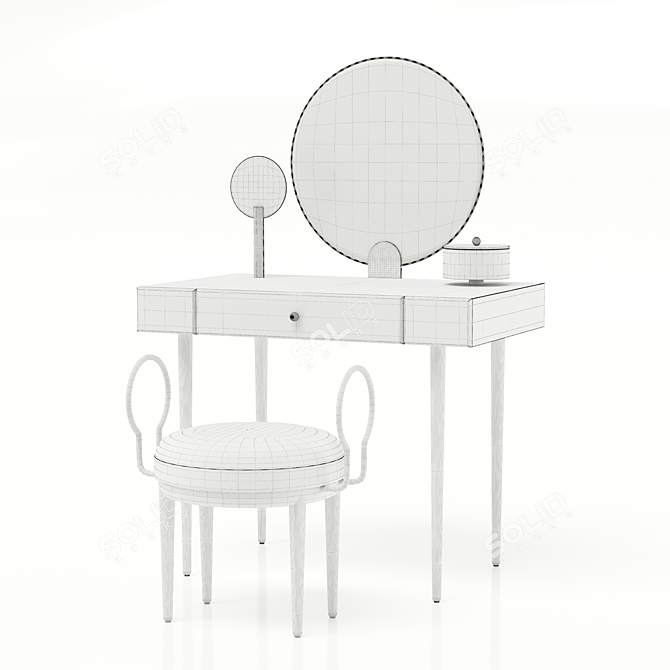 Elegant Rose Sélavy Vanity: A Perfect Addition 3D model image 6