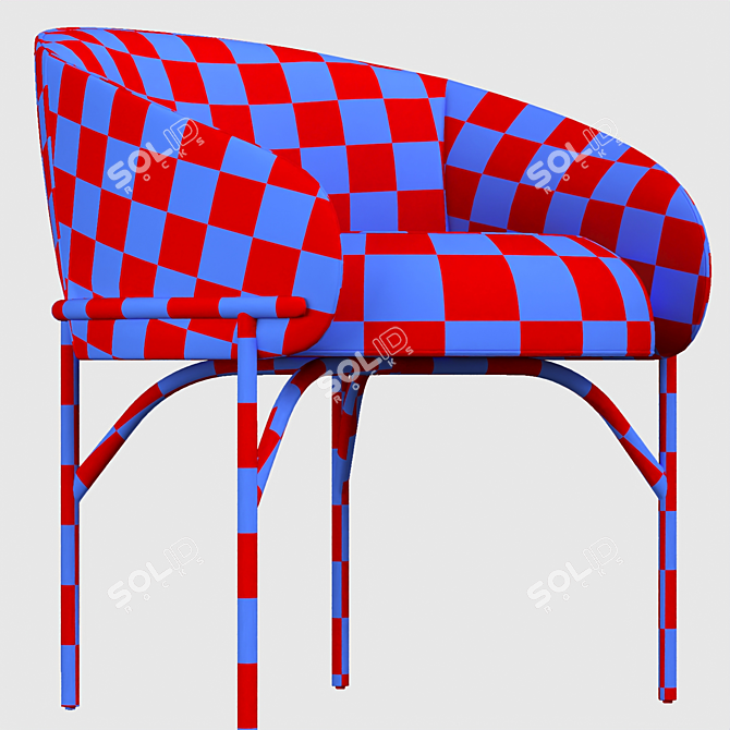 Elegant RIMO Armchair - Stylish and Comfortable 3D model image 5