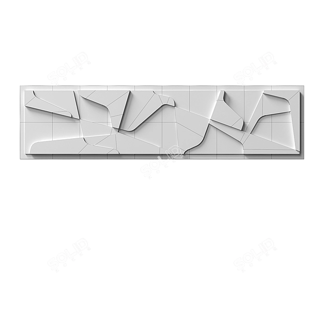 Plateau Relief Wall Panel 3D model image 3