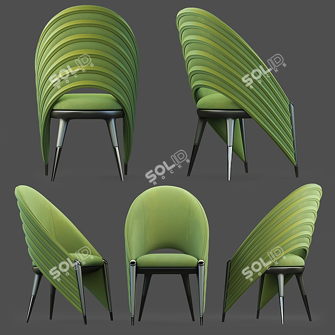 Banana Smoke Chair 3D model image 2