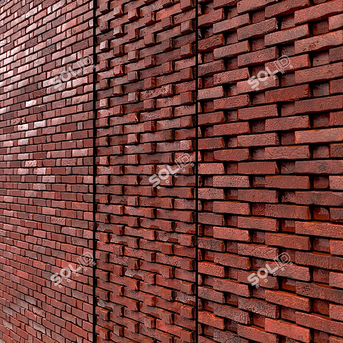  PBR Lattice Brick-10-2K Seamless Material 3D model image 1