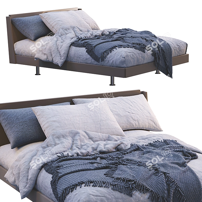 Sleek Dream Bed by Alf Dafre 3D model image 3