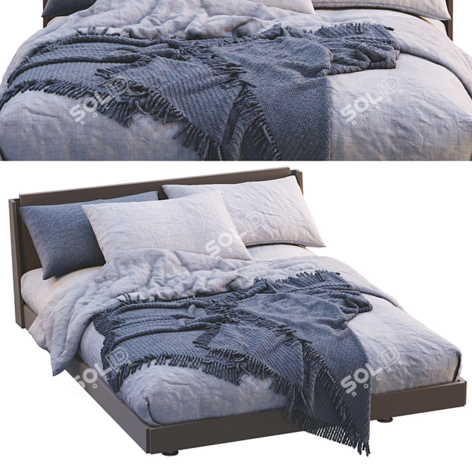 Sleek Dream Bed by Alf Dafre 3D model image 4