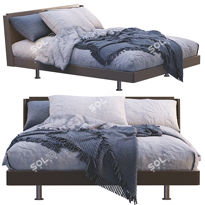 Sleek Dream Bed by Alf Dafre 3D model image 6