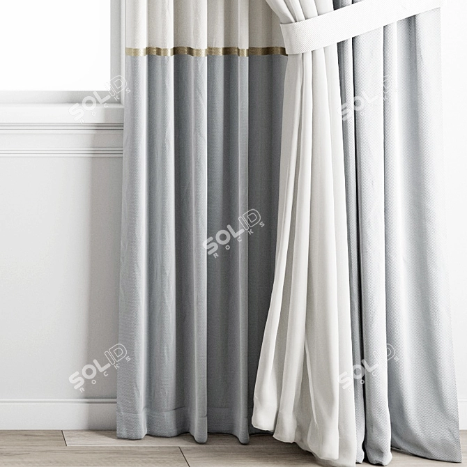 Premium Polygon Curtain Model 3D model image 4