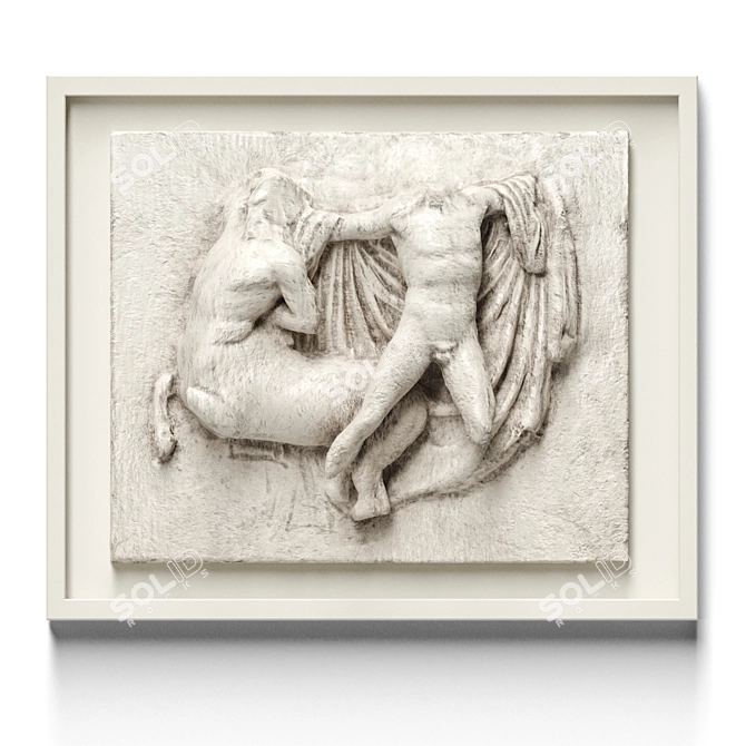 Antique Heritage Wall Relief 3D model image 1