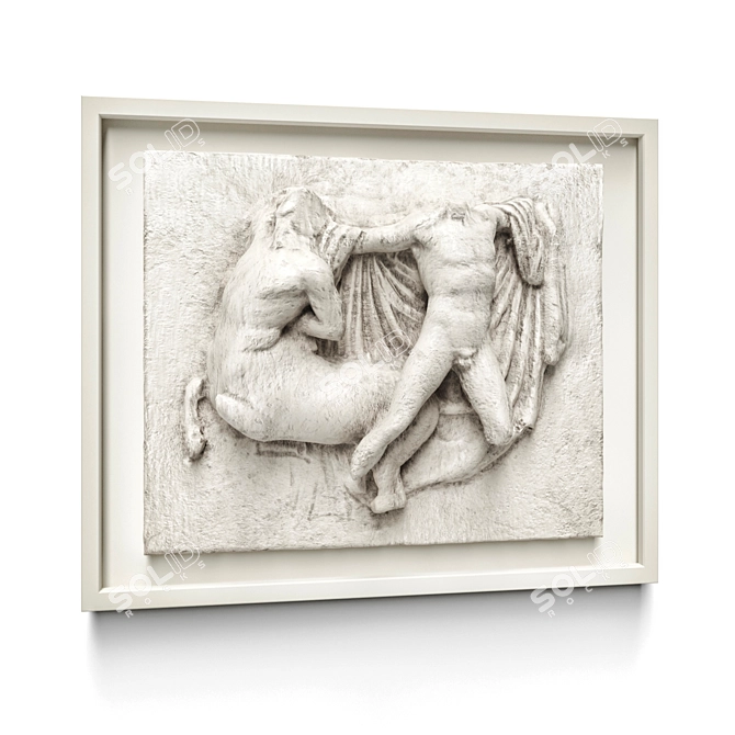 Antique Heritage Wall Relief 3D model image 3