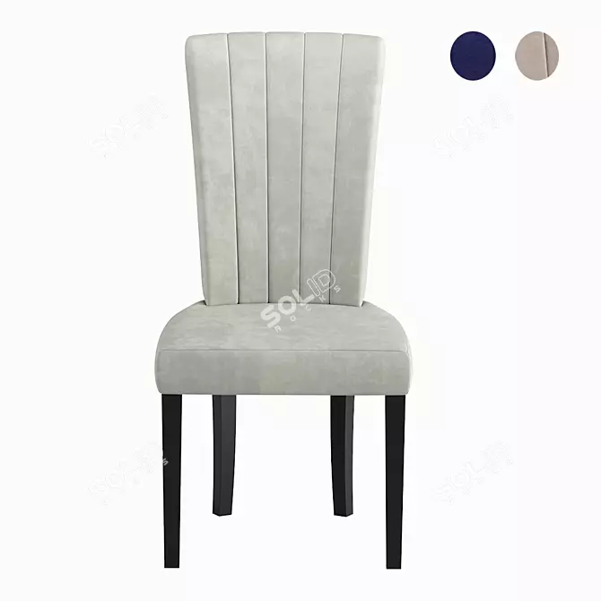 Luxury Velvet Armchair: Modern Elegance 3D model image 1