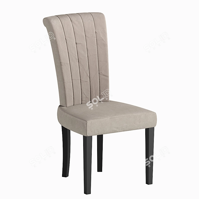 Luxury Velvet Armchair: Modern Elegance 3D model image 3