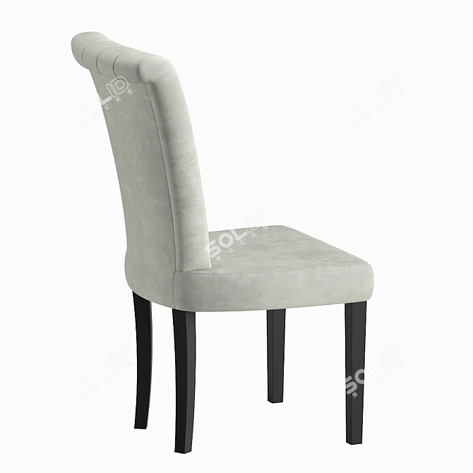 Luxury Velvet Armchair: Modern Elegance 3D model image 4