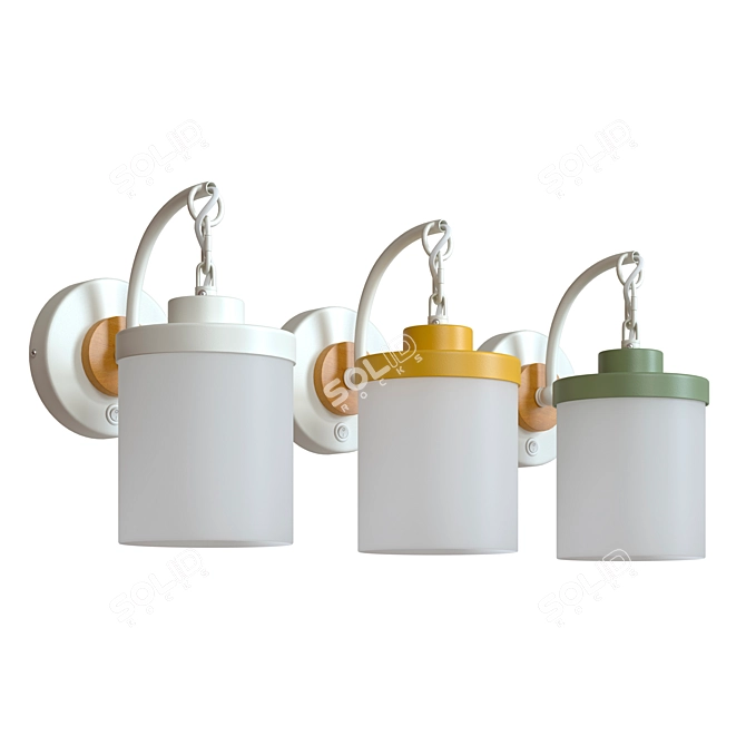 Colorful Smily Wall Lamp - Odeon Light 3D model image 1