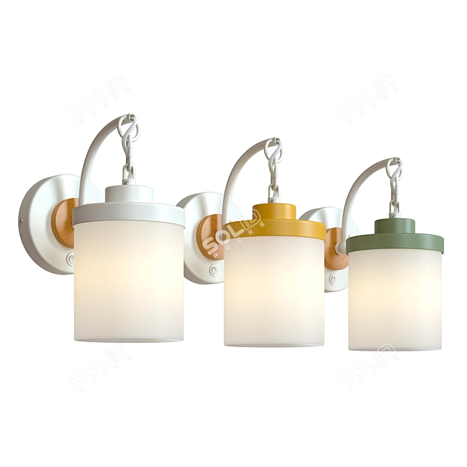 Colorful Smily Wall Lamp - Odeon Light 3D model image 2