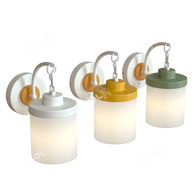 Colorful Smily Wall Lamp - Odeon Light 3D model image 5