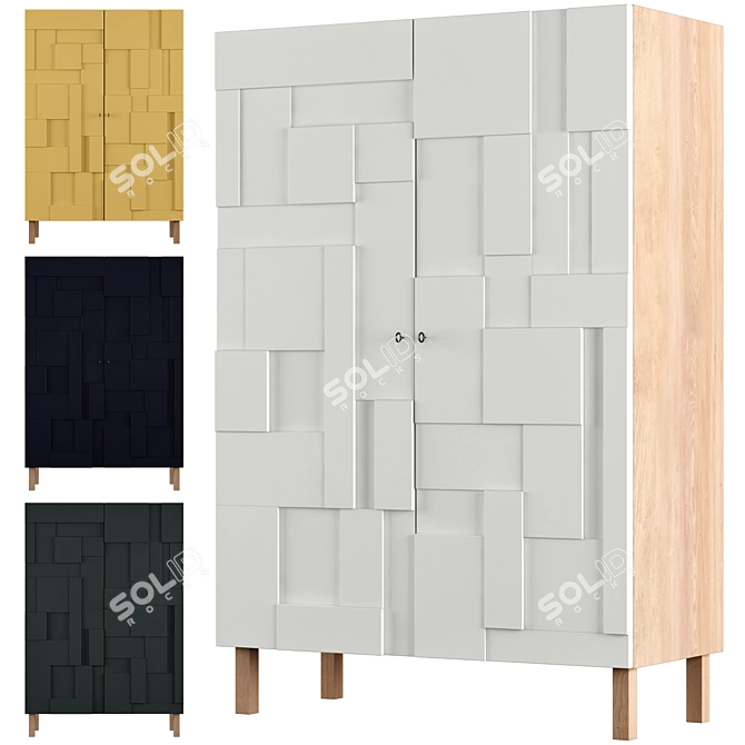 Elegant Alba Armoire | Pinch Design 3D model image 1