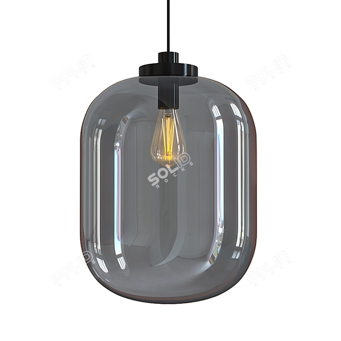 Sleek Smoke Pendant Light 3D model image 1