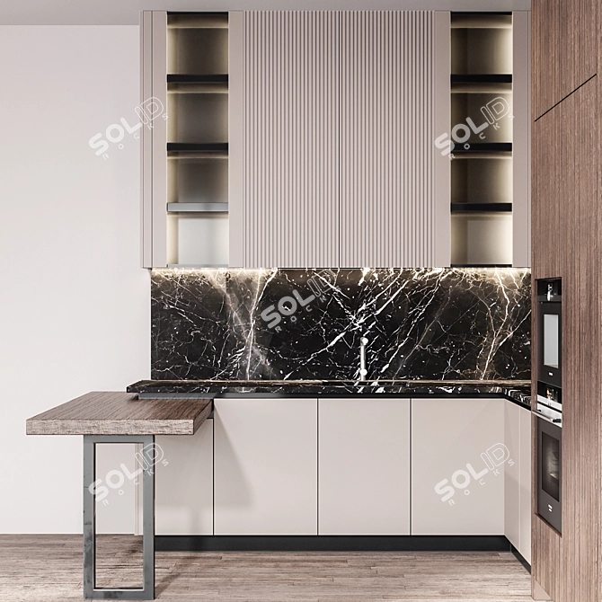 Modern Kitchen Oven 3D model image 2