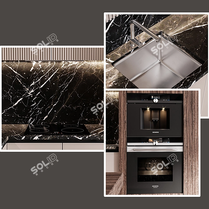 Modern Kitchen Oven 3D model image 5