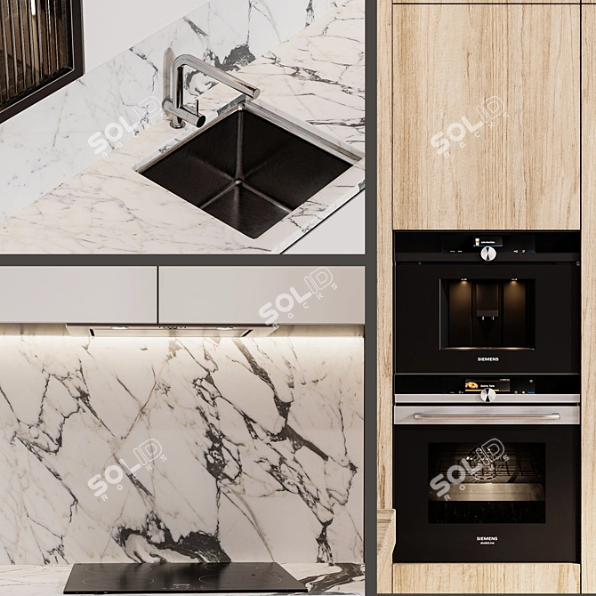 Modern Kitchen Oven 3D model image 6