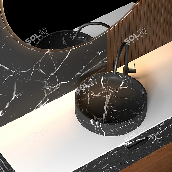 Elegant 2K Bathroom Furniture 3D model image 2
