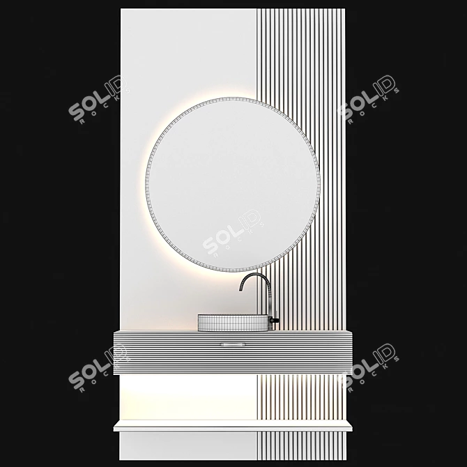 Elegant 2K Bathroom Furniture 3D model image 4