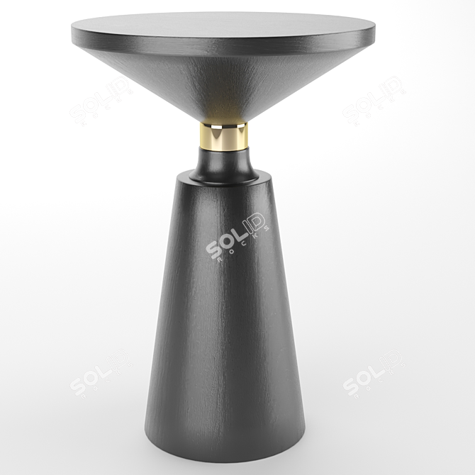 Contemporary Walnut Side Table 3D model image 3