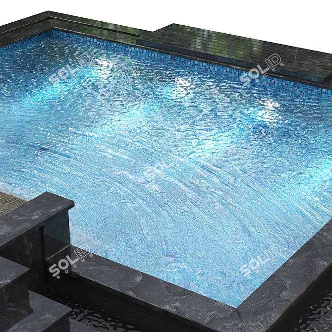 Luxury Swimming Pool: Ultimate Relaxation Spot 3D model image 4