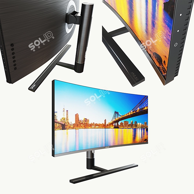 ASUS ProArt PA34VC Ultra-Wide Monitor 3D model image 4