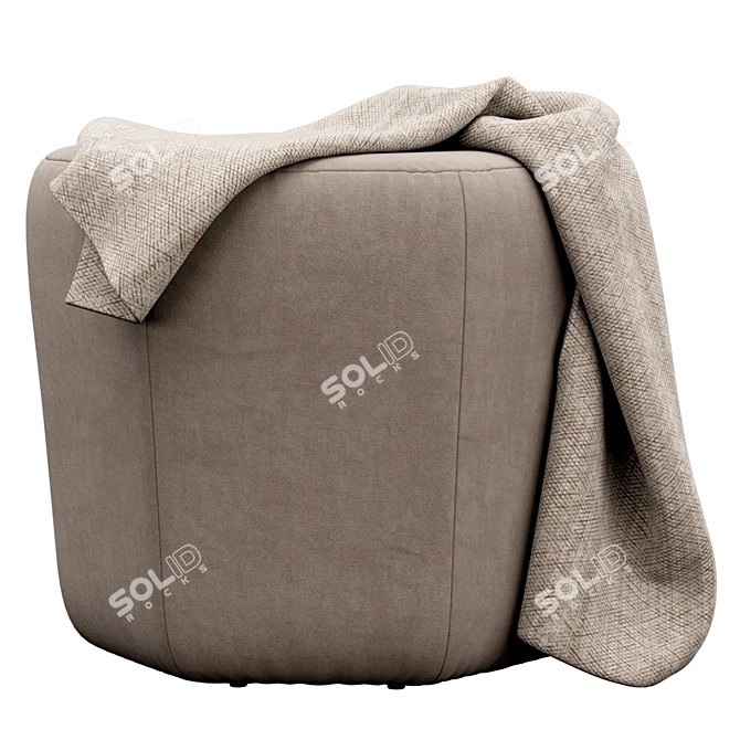 Swoon's Hagen Pouf: Cozy Elegance 3D model image 2