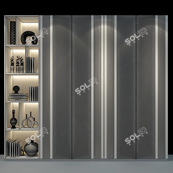 Title: Elegant Oak Cabinet - Modern Storage Solution 3D model image 3
