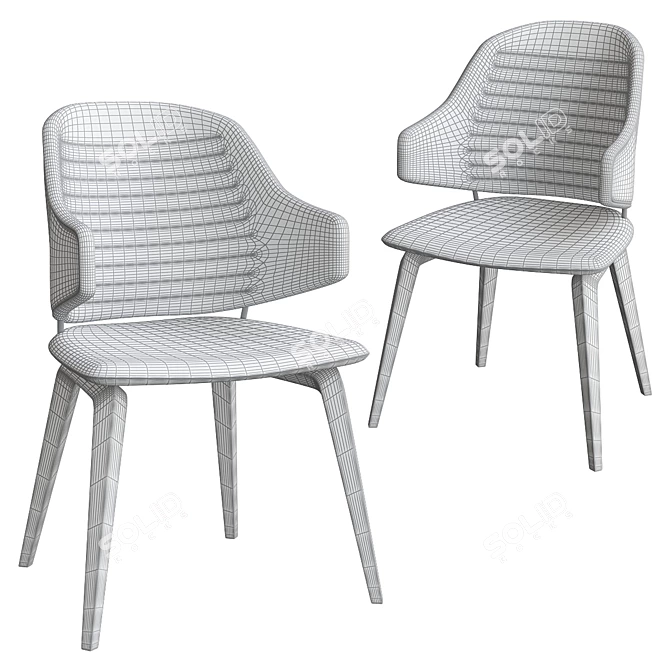 Elegant Vela Chair: Designed for Unparalleled Comfort 3D model image 3