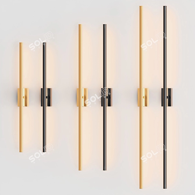 Elegant Long Sconce 3D model image 3