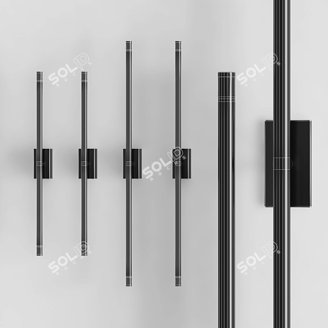 Elegant Long Sconce 3D model image 4