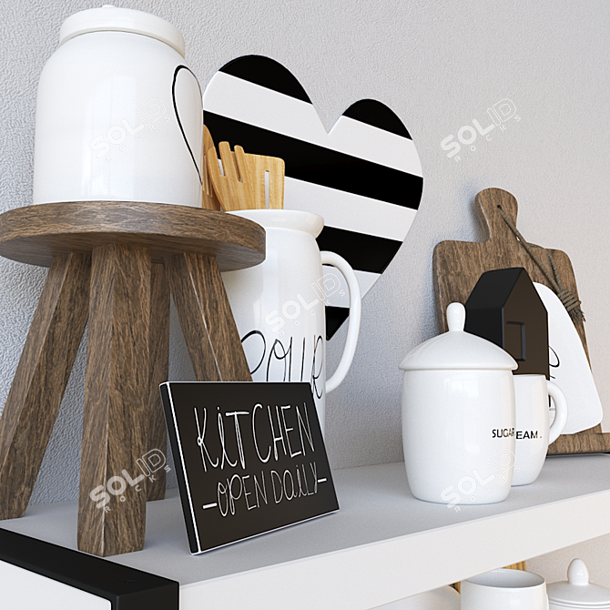 Open Daily: Decorative Kitchen Set 3D model image 2