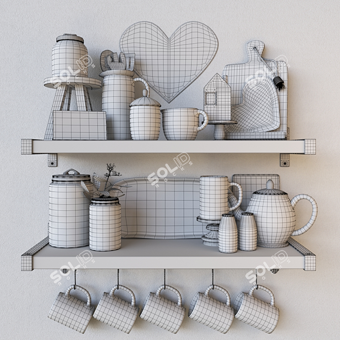 Open Daily: Decorative Kitchen Set 3D model image 4