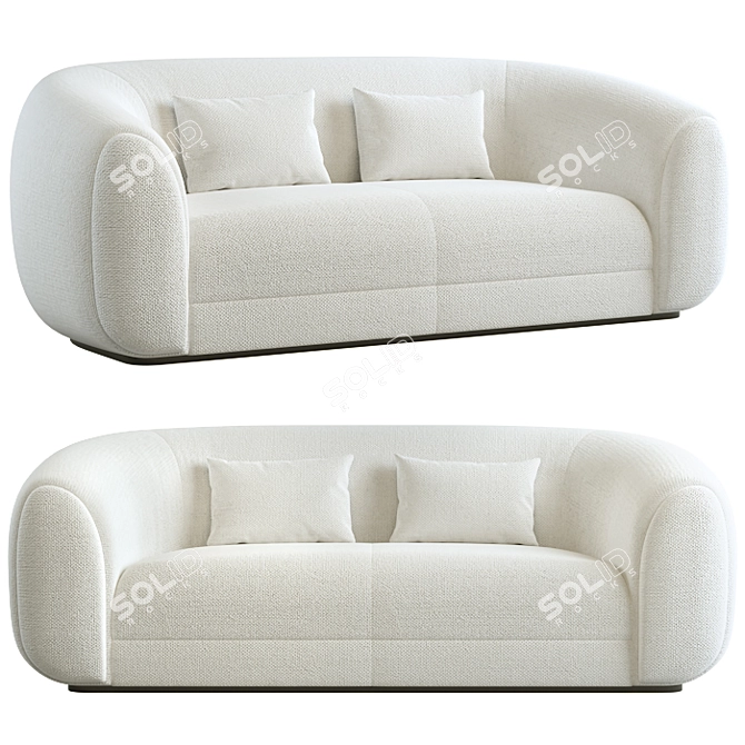 Contemporary Barnabas Sofa: Elegant & Spacious 3D model image 1