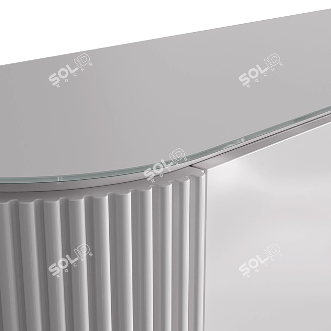 Elegant Scala Glass Top Chest 3D model image 5