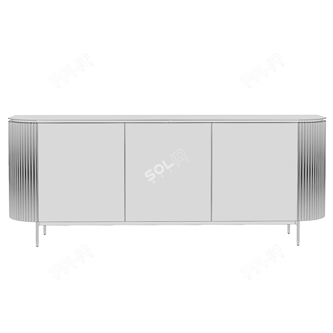 Elegant Scala Glass Top Chest 3D model image 6