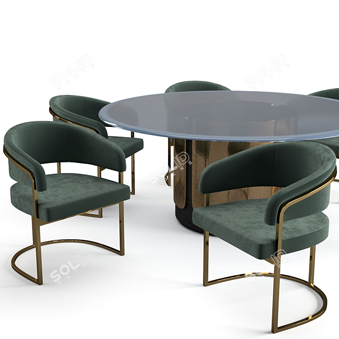 Luxury Visionnaire Dining Set 3D model image 3