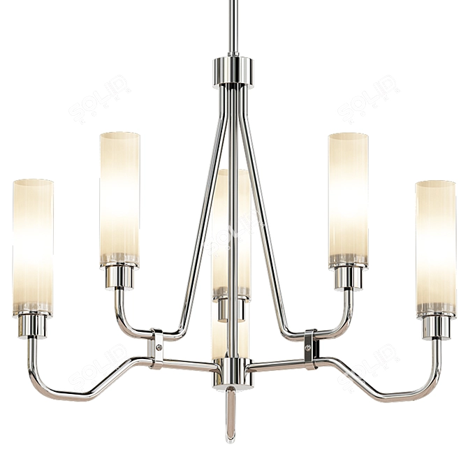 Elegant Winfield 6-Light Chandelier 3D model image 3