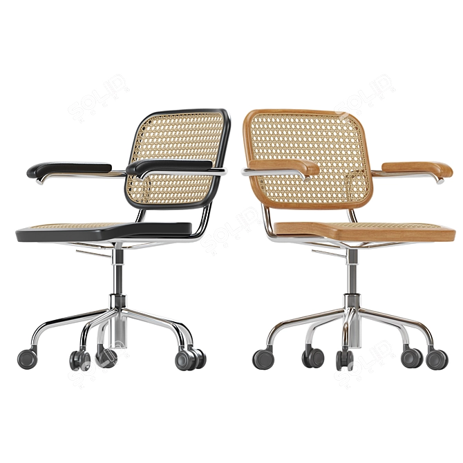 Modern Thonet S64 VDR Chair 3D model image 3